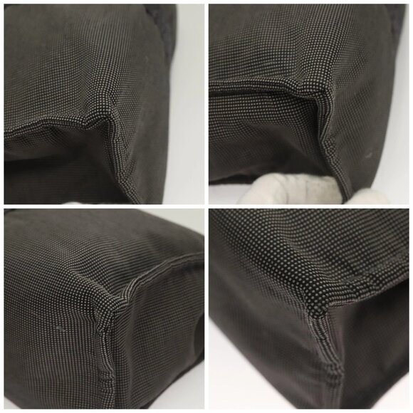 HERMES Her Line Clutch Bag Canvas Gray Auth 118940 - Picture 14 of 16